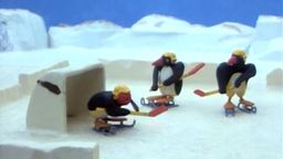 Pingu Plays Ice Hockey